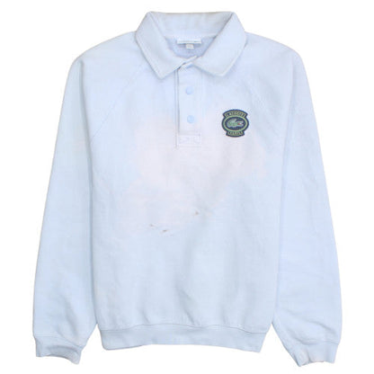 Lacoste Men's White Long Sleeve Polo Shirt Size M Loose Fit