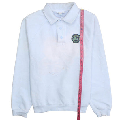 Lacoste Men's White Long Sleeve Polo Shirt Size M Loose Fit