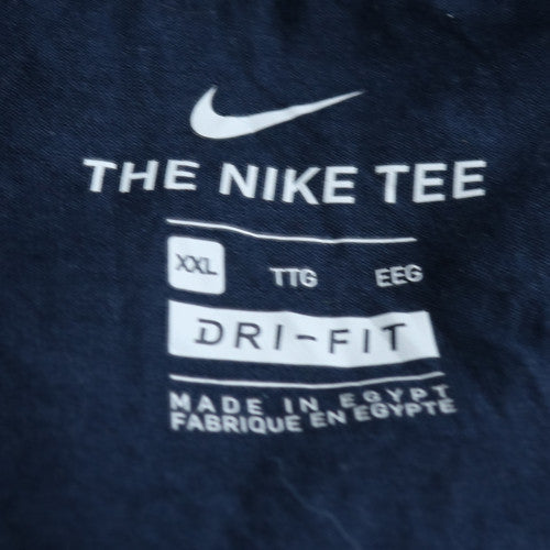 Nike Men's Blue Crew Neck Dri-FIT XXL Sports Graphic T-Shirt