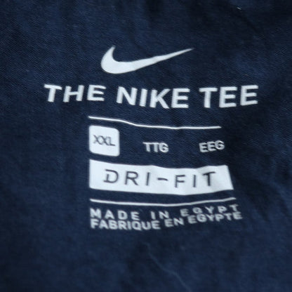 Nike Men's Blue Crew Neck Dri-FIT XXL Sports Graphic T-Shirt
