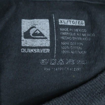 Quiksilver Mens Grey XL Graphic Beach Sunset Cotton T-Shirt