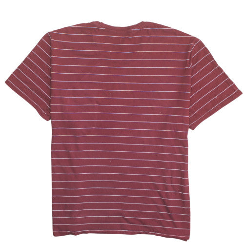 Levi's Men's Burgundy Striped 3XL Crew Neck Cotton T-Shirt