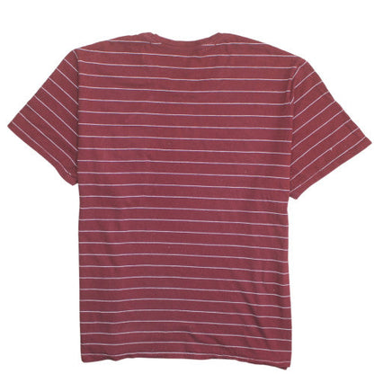 Levi's Men's Burgundy Striped 3XL Crew Neck Cotton T-Shirt