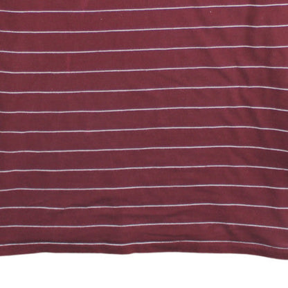 Levi's Men's Burgundy Striped 3XL Crew Neck Cotton T-Shirt