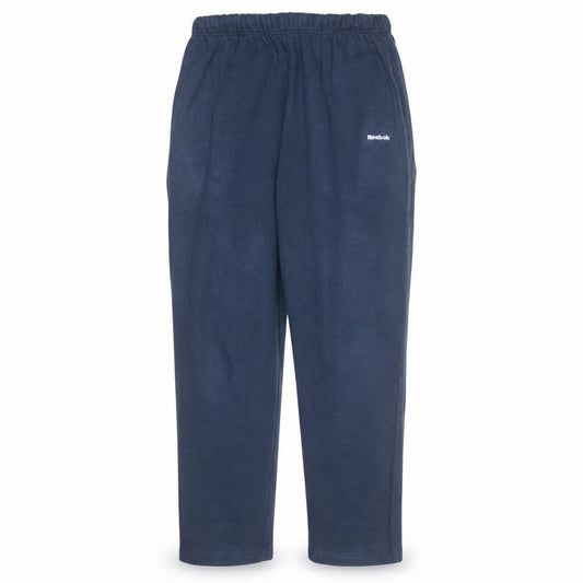 Front view of Reebok boys’ blue fleece sweatpants elastic waist activewear trousers 10 years