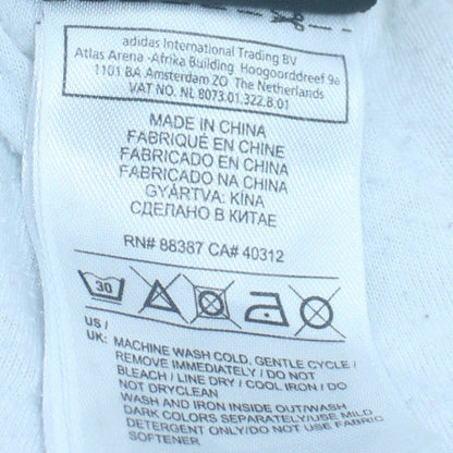 adidas Mens White Jogger Trousers Size M Elastic Waist Quick Dry