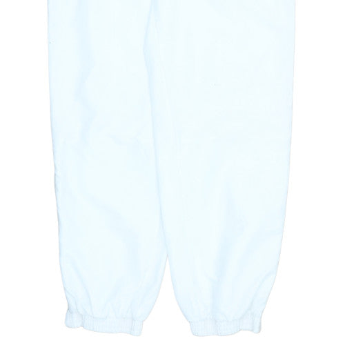 adidas Mens White Jogger Trousers Size M Elastic Waist Quick Dry