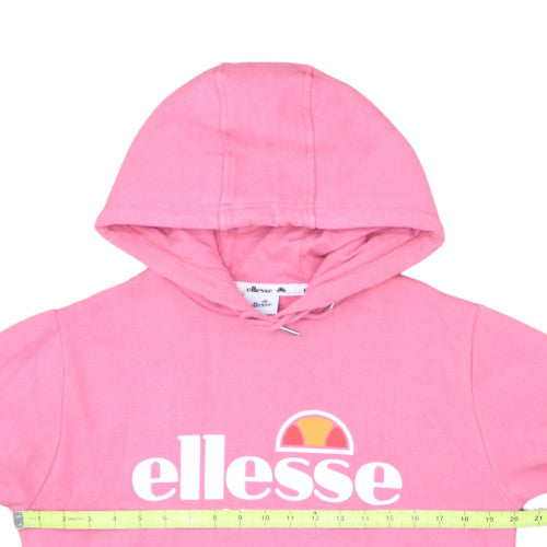 Ellesse Women Pink Pullover Hoodie Sweatshirt Size M Cotton Blend