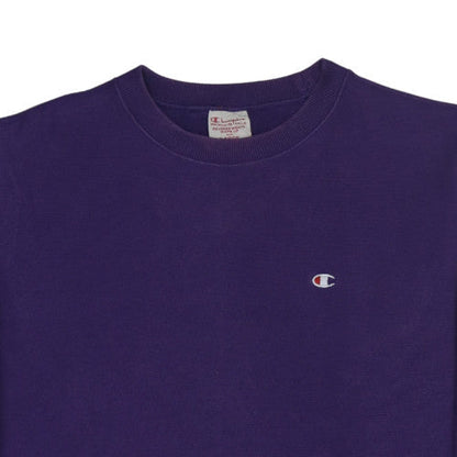 Champion Men's Purple Reverse Weave Sweatshirt Large Pullover
