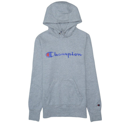 Champion Men's Grey Pullover Hoodie Small Sports Fleece