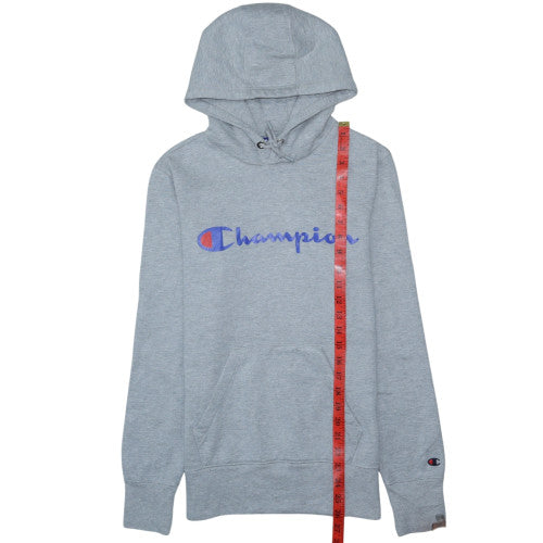 Champion Men's Grey Pullover Hoodie Small Sports Fleece