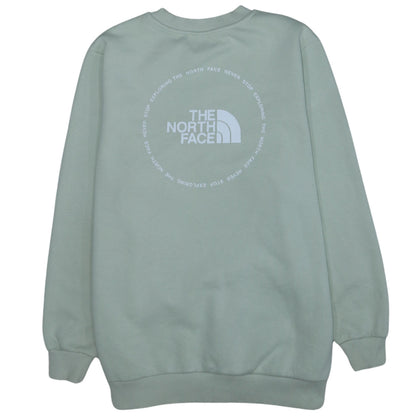 The North Face Womens Green Pullover Sweatshirt Size XL 1/4 Zip Logo