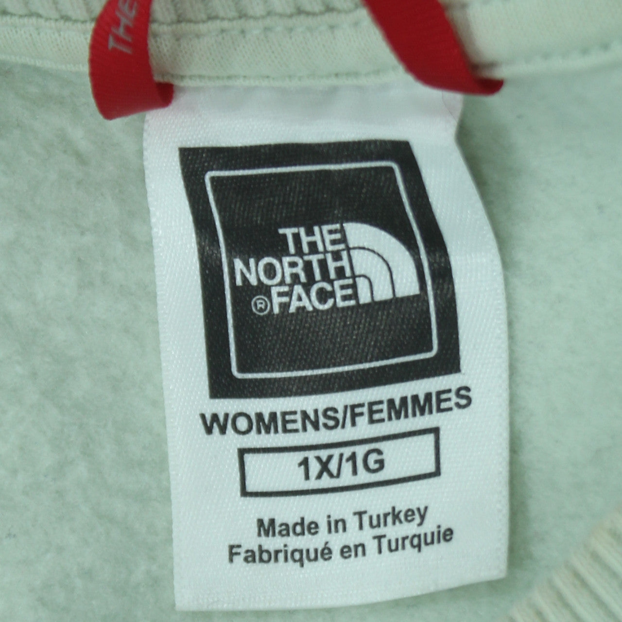 The North Face Womens Green Pullover Sweatshirt Size XL 1/4 Zip Logo