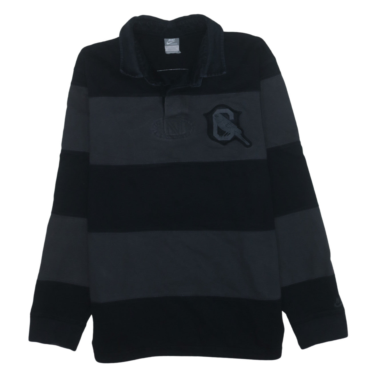 Nike Men's Black XL Striped Henley Sweatshirt Canarinho 11