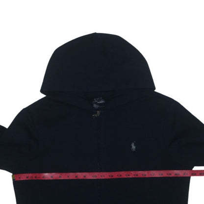 Ralph Lauren Mens Black Full Zip Hoodie Size M Fleece Logo Performance
