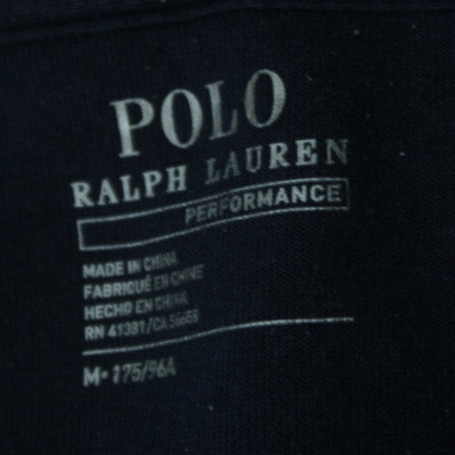 Ralph Lauren Mens Black Full Zip Hoodie Size M Fleece Logo Performance