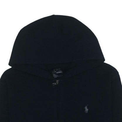 Ralph Lauren Mens Black Full Zip Hoodie Size M Fleece Logo Performance