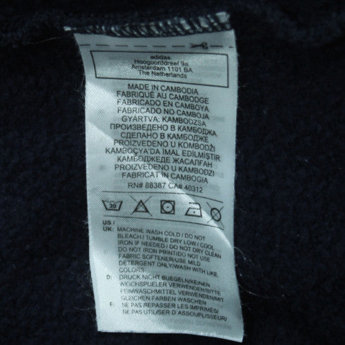 Adidas Mens Black 2XL Pullover Hoodie Fleece Logo Sweatshirt