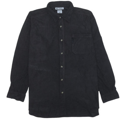 Columbia Men's Black Fleece Button-Up Long Sleeve Shirt XL