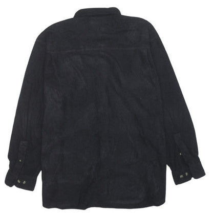 Columbia Men's Black Fleece Button-Up Long Sleeve Shirt XL