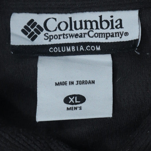 Columbia Men's Black Fleece Button-Up Long Sleeve Shirt XL