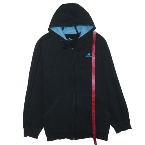 Adidas Men’s Black 2XL Full Zip Fleece Hoodie with Logo