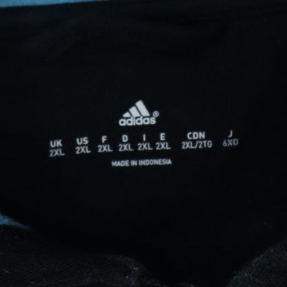 Adidas Men’s Black 2XL Full Zip Fleece Hoodie with Logo
