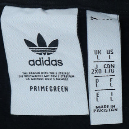 Adidas Men's Black Crew Neck Pullover Sweatshirt L Regular Fit