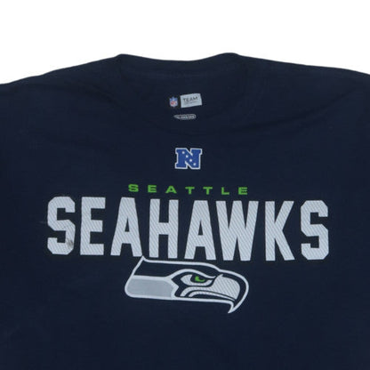 NFL Team Apparel Men's Blue 2XL Seattle Seahawks Graphic T-Shirt