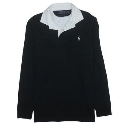 Ralph Lauren Men's Black Long Sleeve Polo Custom Slim Fit Size L