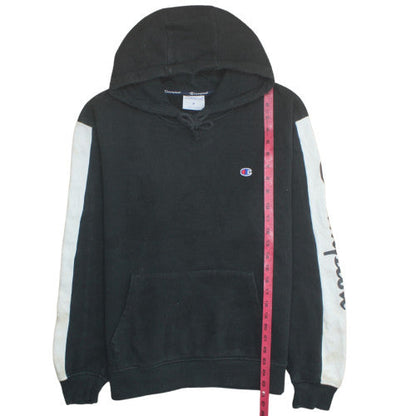 Champion Men's Black Hoodie Medium Pullover Athletic Sweatshirt