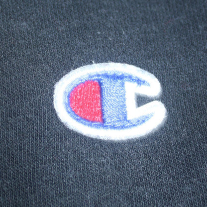 Champion Men's Black Hoodie Medium Pullover Athletic Sweatshirt