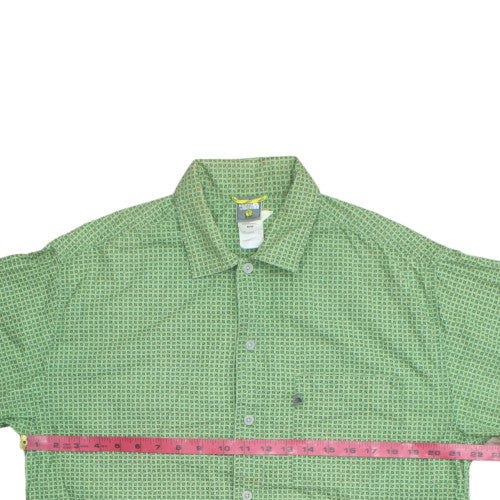 The North Face Men's Green Short Sleeve Cotton Button-Up Shirt M