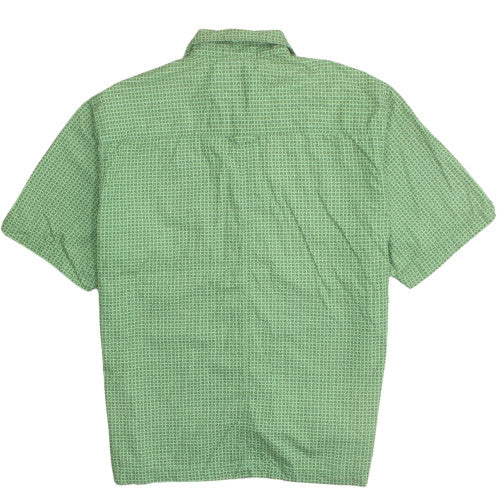 The North Face Men's Green Short Sleeve Cotton Button-Up Shirt M