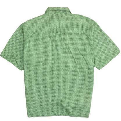 The North Face Men's Green Short Sleeve Cotton Button-Up Shirt M