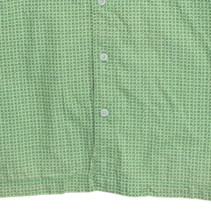 The North Face Men's Green Short Sleeve Cotton Button-Up Shirt M
