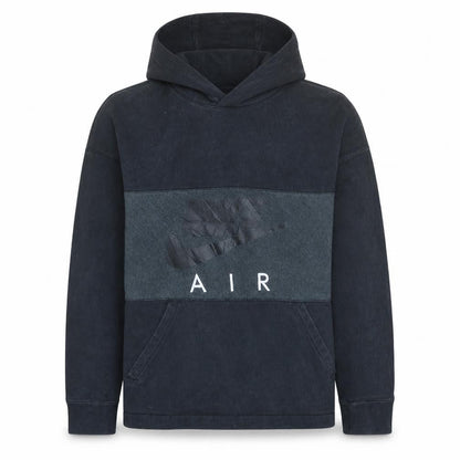 Nike Mens Black Medium Pullover Hoodie with Logo Detail