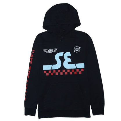 Vans Men Black Hoodie Pullover Medium SE Bikes Graphic Fleece