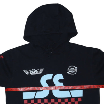 Vans Men Black Hoodie Pullover Medium SE Bikes Graphic Fleece