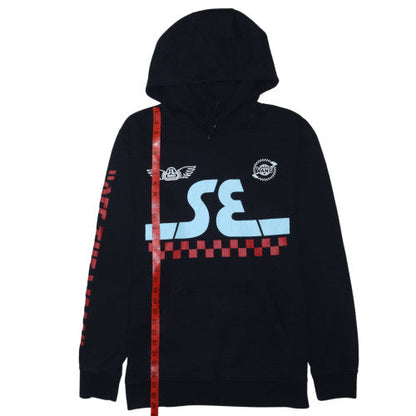 Vans Men Black Hoodie Pullover Medium SE Bikes Graphic Fleece