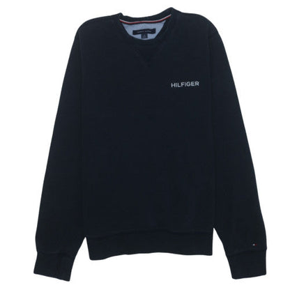 Tommy Hilfiger Men's Black Embroidered Logo Crew Neck Sweatshirt M