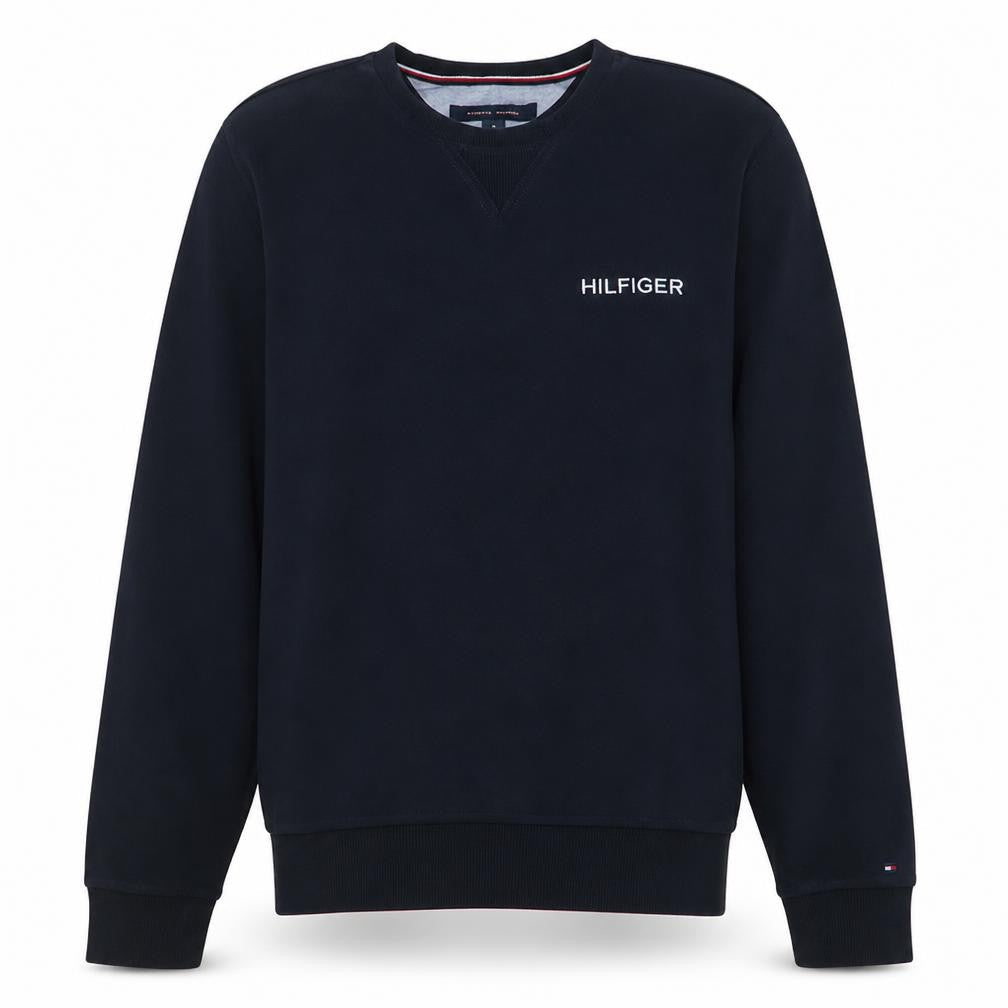 Tommy Hilfiger Men's Black Embroidered Logo Crew Neck Sweatshirt M