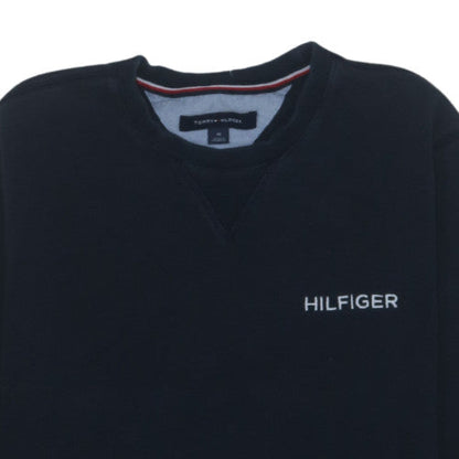 Tommy Hilfiger Men's Black Embroidered Logo Crew Neck Sweatshirt M