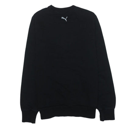 Puma Mens Black L Sweatshirt Crew Neck Graphic Logo Pullover
