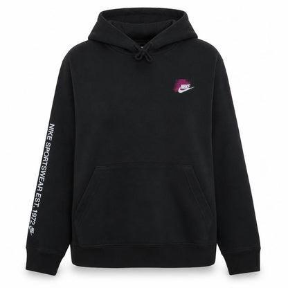 Nike Womens Black XL Pullover Hoodie Sweatshirt Graphic Logo