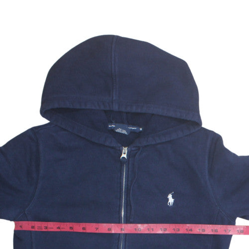 Ralph Lauren Sport Womens Navy Blue Full Zip Hoodie Size M Cotton