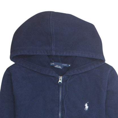 Ralph Lauren Sport Womens Navy Blue Full Zip Hoodie Size M Cotton