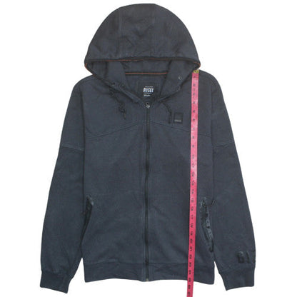 Diesel Men's Black Full Zip Hoodie 2XL Hooded Ring Spun Sweatshirt