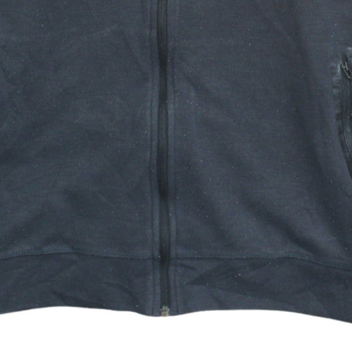 Diesel Men's Black Full Zip Hoodie 2XL Hooded Ring Spun Sweatshirt