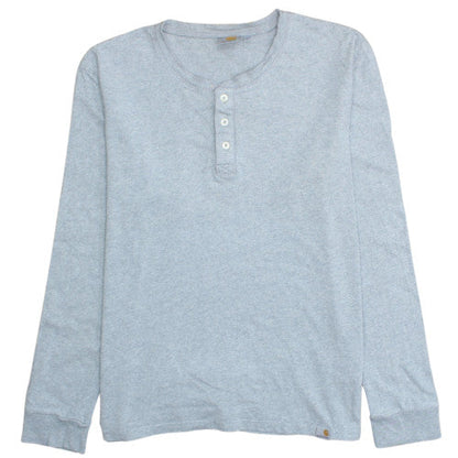 Carhartt Men’s Grey Long Sleeve Henley Cotton T-Shirt Size L